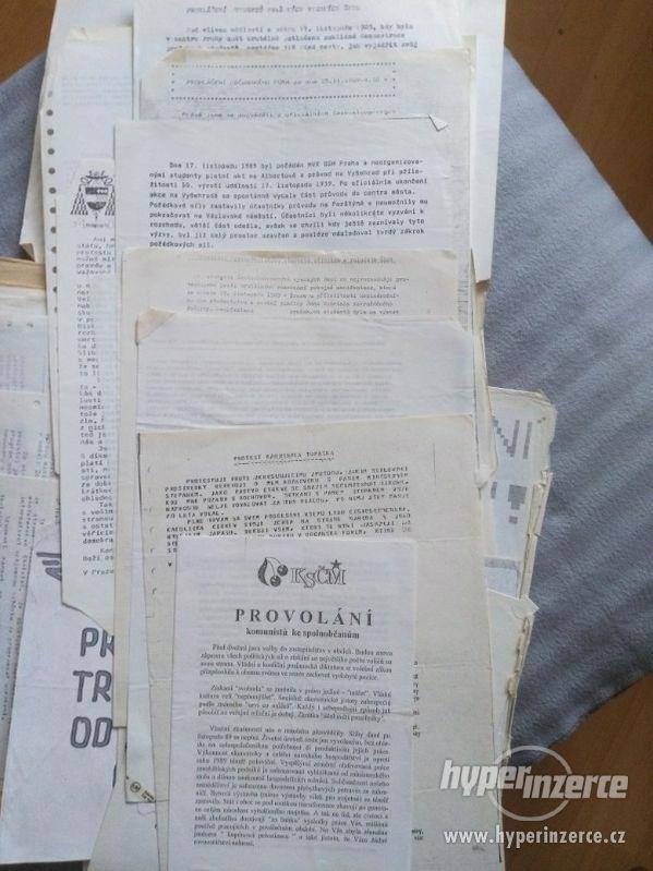Dobové dokumenty z revoluce 1989 - foto 7