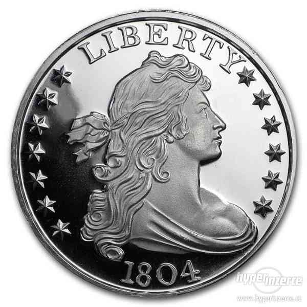 Stříbrný americký dolar 1804 NOVORAŽBA 1 Oz ( 31,1 g) - foto 2