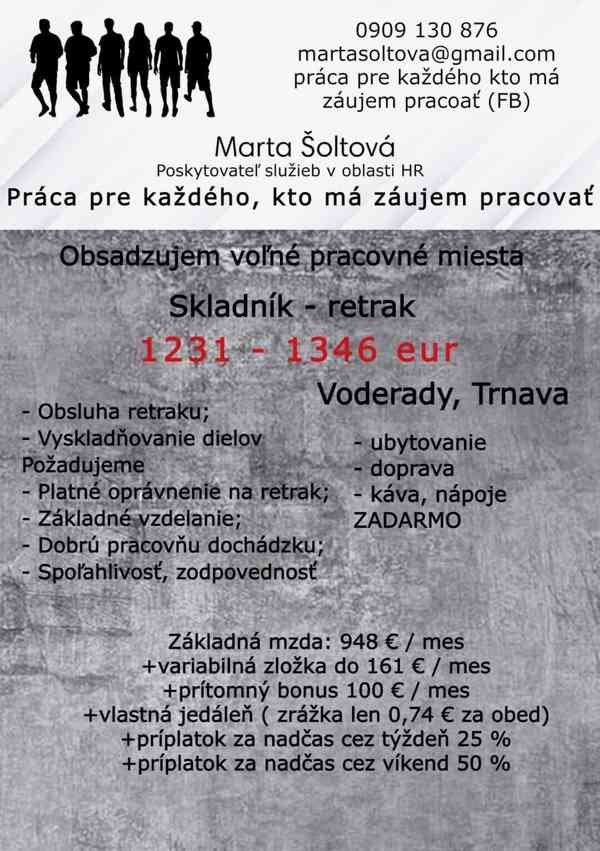 Poď pracovať na Slovensko VZV retrak - foto 1