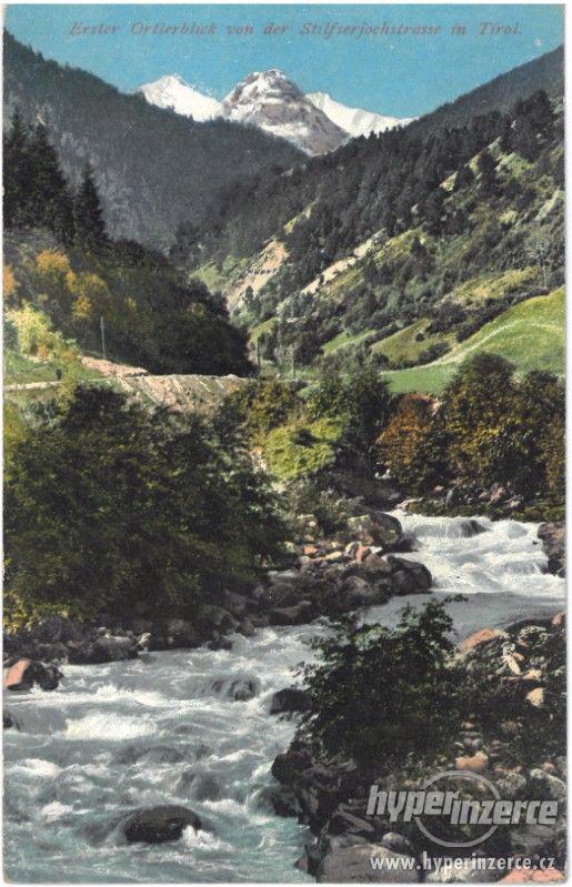 Stará pohlednice Tyroly - Stilfserjochstrasse - foto 1