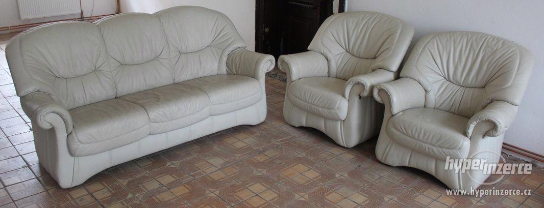 Luxusní značková kožená sedací souprava 3+1+1+1 - foto 1