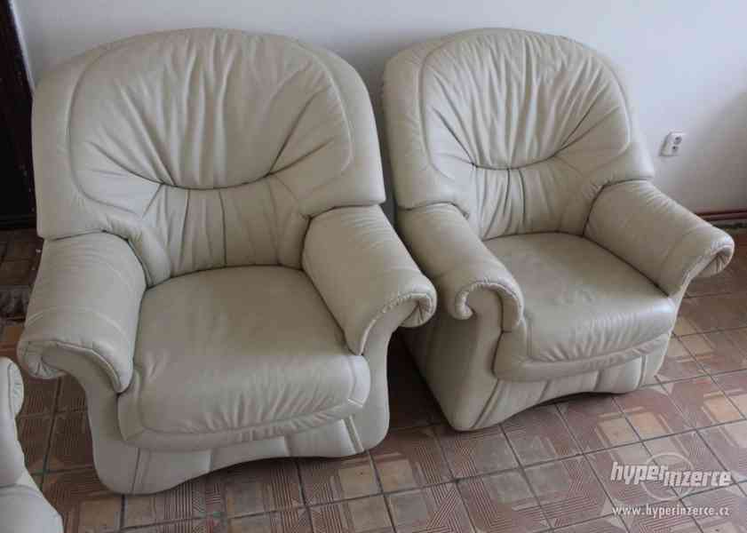 Luxusní značková kožená sedací souprava 3+1+1+1 - foto 5