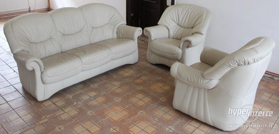 Luxusní značková kožená sedací souprava 3+1+1+1 - foto 6