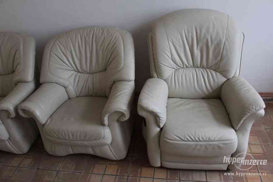 Luxusní značková kožená sedací souprava 3+1+1+1 - foto 8