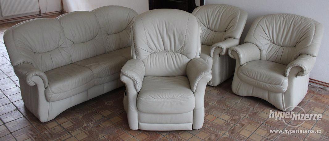 Luxusní značková kožená sedací souprava 3+1+1+1 - foto 10