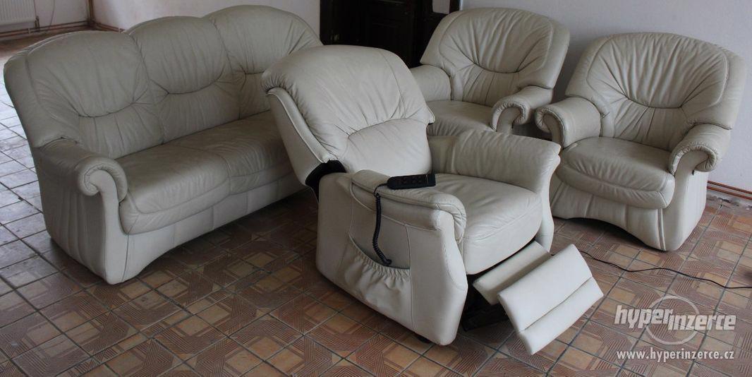 Luxusní značková kožená sedací souprava 3+1+1+1 - foto 13