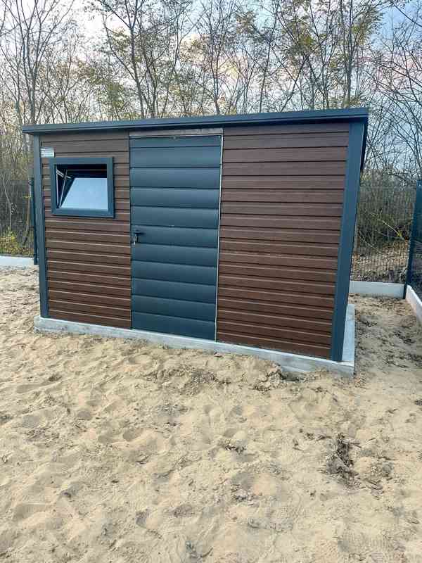 Zahradní domek 3,5x2,5m -  dveře - okno -  tmavý ořech TS865 - foto 2