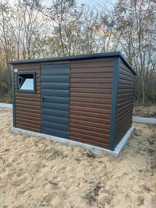 Zahradní domek 3,5x2,5m -  dveře - okno -  tmavý ořech TS865 - foto 3