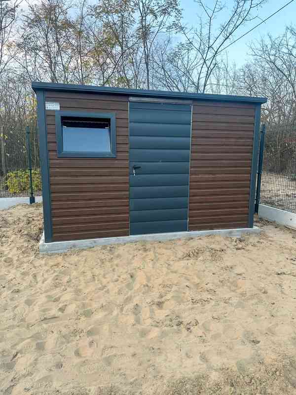 Zahradní domek 3,5x2,5m -  dveře - okno -  tmavý ořech TS865 - foto 4