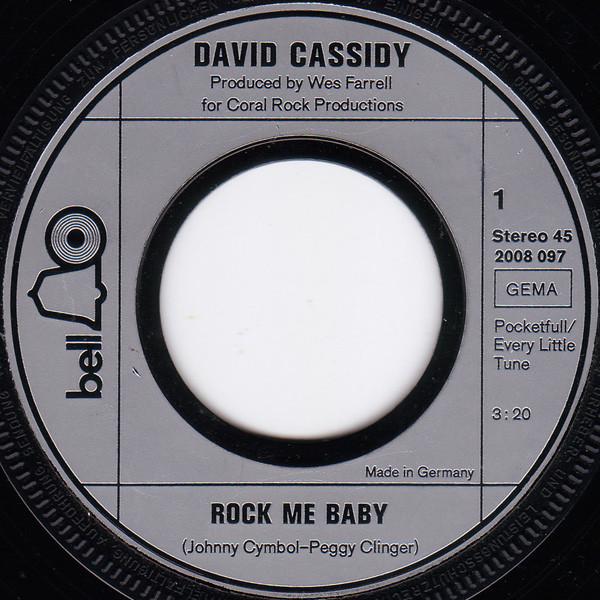 David Cassidy ‎– Rock Me Baby ( SP ) - foto 2