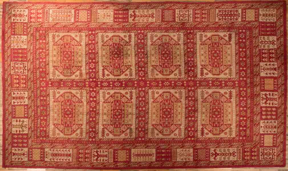 Starožitný palácový turecký koberec Ushak 555 X 375 cm - foto 1