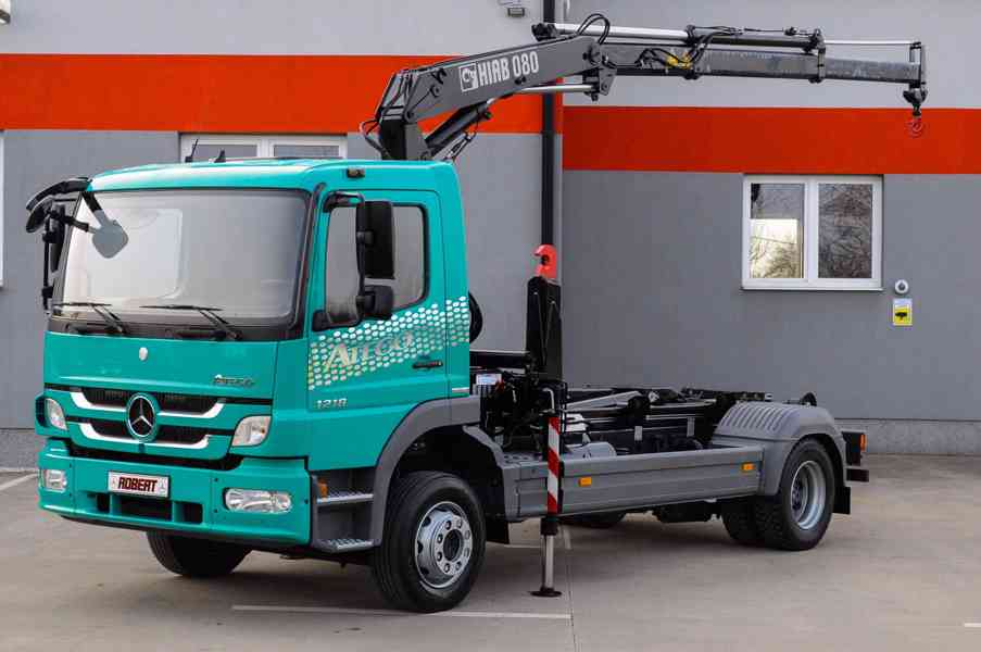 MERCEDES ATEGO 1218 HÁKOVÝ NOSIČ KONTEJNERŮ HYDRAULICKÁ RUKA - foto 112