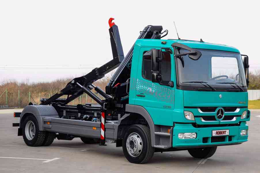 MERCEDES ATEGO 1218 HÁKOVÝ NOSIČ KONTEJNERŮ HYDRAULICKÁ RUKA - foto 93