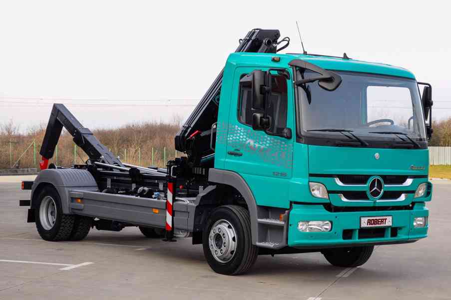 MERCEDES ATEGO 1218 HÁKOVÝ NOSIČ KONTEJNERŮ HYDRAULICKÁ RUKA - foto 105