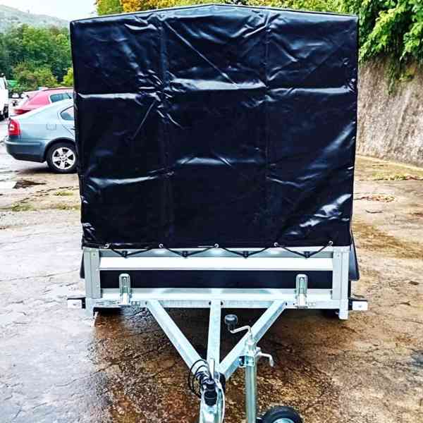 Nový přívěsný vozík 2,05m x1,30 +plachta, svařovaný rám, DPH - foto 5