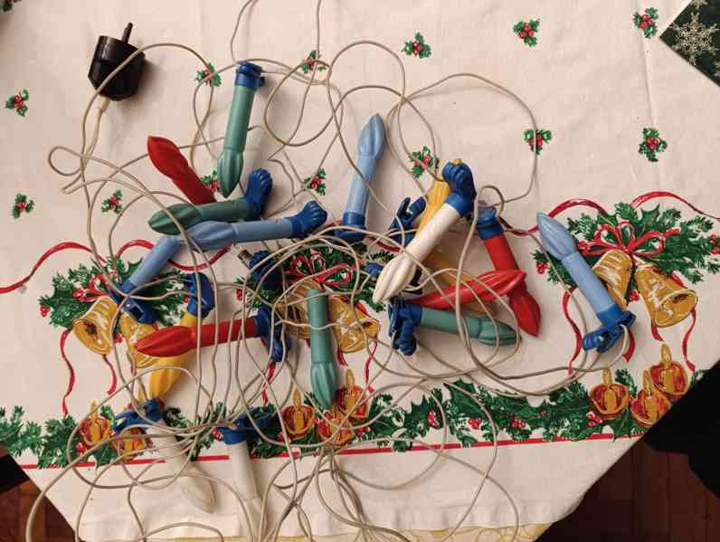 Retro elektrické svíčky s plast. krytem na vánoční stromeček - foto 4