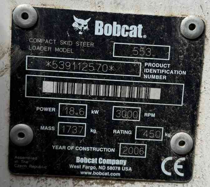 Smykový kolový nakladač BOBCAT 553 - foto 4