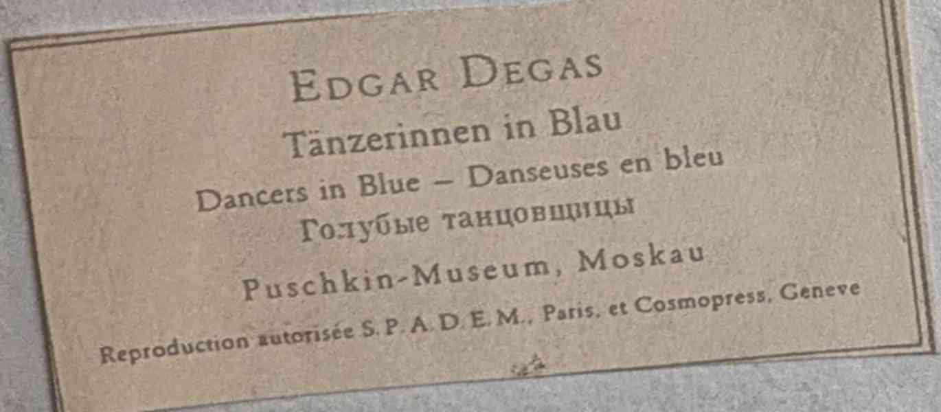 Obraz Degasova reprodukce Blue Dancers - foto 2