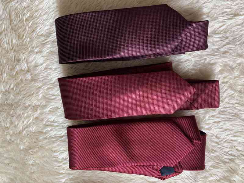 Panské kravaty, vínové odstíny - foto 3