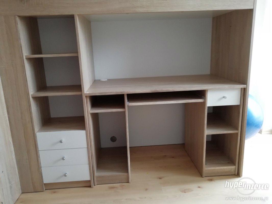 Dětská postel se skříní a psacím stolem - foto 1