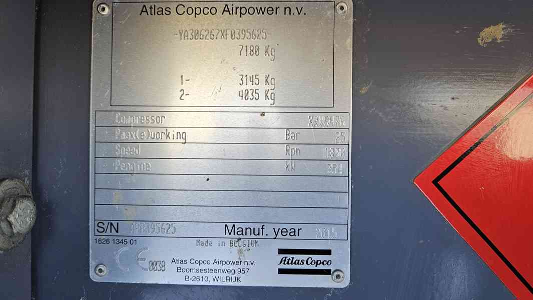 Kompresor Atlas Copco XRVS 476 Cd - foto 10