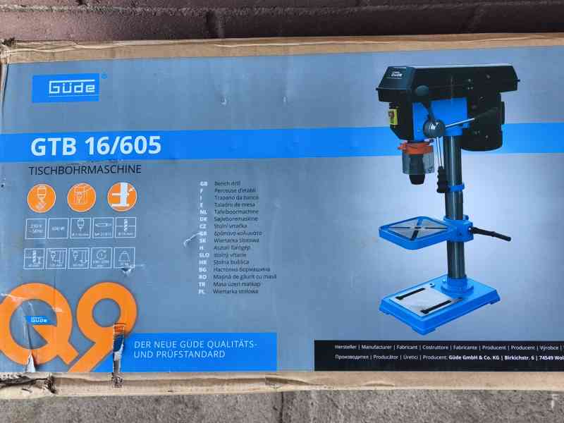 Prodám NEPOUŽITOU VELKOU stolní vrtačku GÜDE GTB 16/605 -600 - foto 8