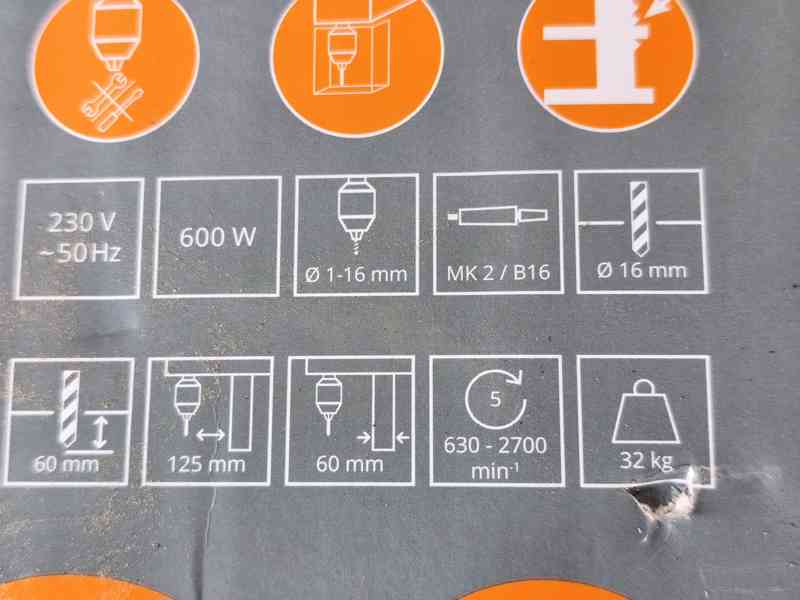 Prodám NEPOUŽITOU VELKOU stolní vrtačku GÜDE GTB 16/605 -600 - foto 9