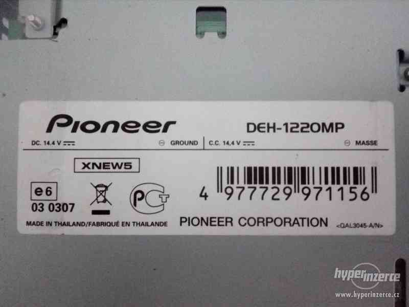 PIONEER DEH - 1220MP, MP3/cince, 4x50W MOSFET, RDS - foto 6