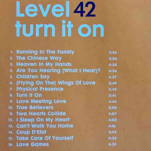 CD - LEVEL 42 / Turn It On - foto 2