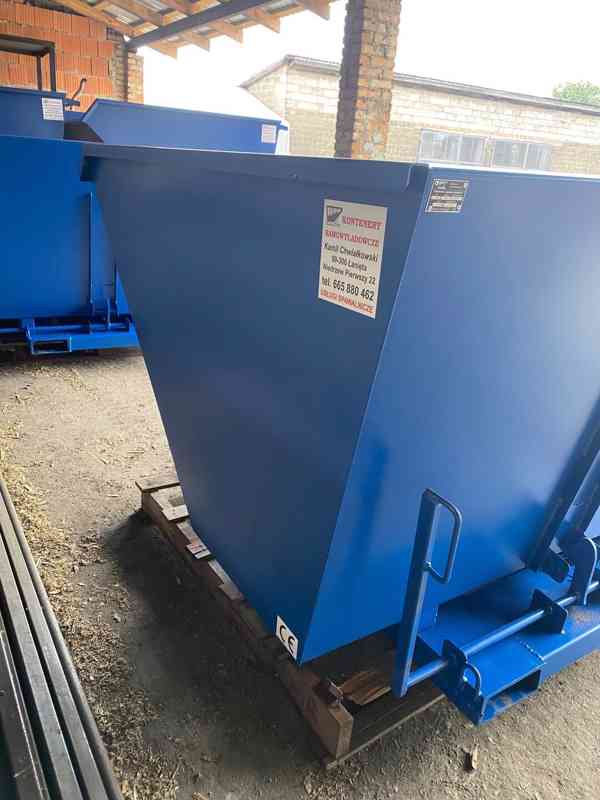 Pojemnik samoopróżniający, 1,5 m3, kontener - foto 2