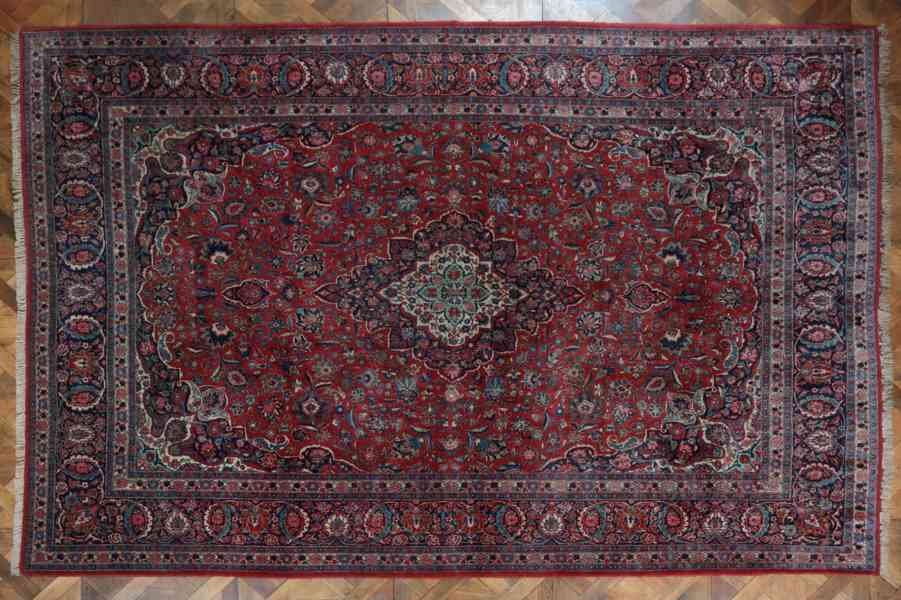 Ručně vázaný perský koberec Mashad 393 X 277 cm - foto 1