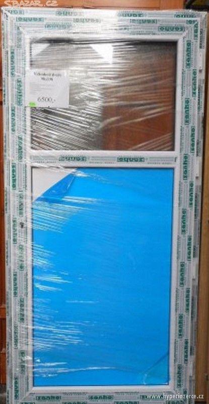 Plastové vchodové dveře 98x198 cm (DxVxH)-bíl-nové  - foto 1