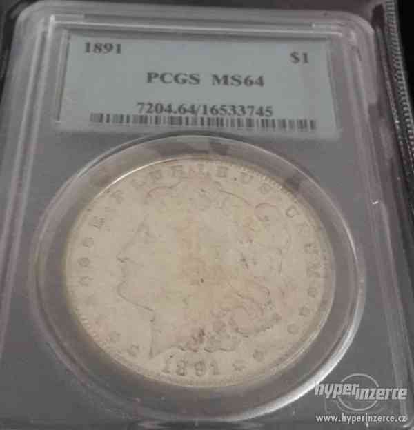 Mince-PCGS MS64 USA Dollar 1891 - foto 1