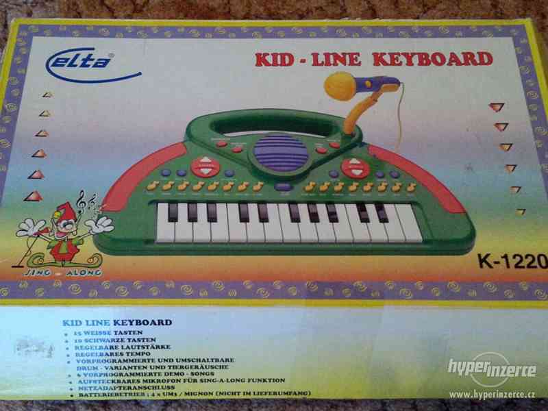dětské klávesy K-1220 - momentálně NEFUNKČNÍ - foto 3