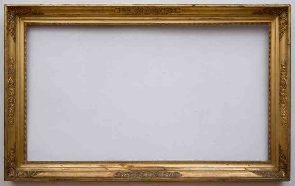 Starožitný zlacený rám na obraz – Biedermeier, 145 × 90 cm - foto 2