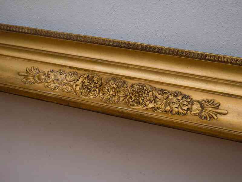 Starožitný zlacený rám na obraz – Biedermeier, 145 × 90 cm - foto 3