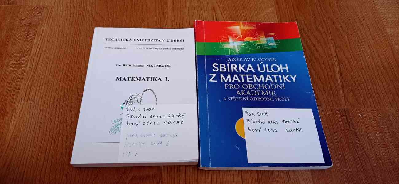 Učebnice – Sbírka úloh z matematiky pro OA, skripta Matemati