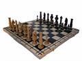 dřevěné šachy vyřezávané ROYAL LUX dubové 104D mad - foto 1
