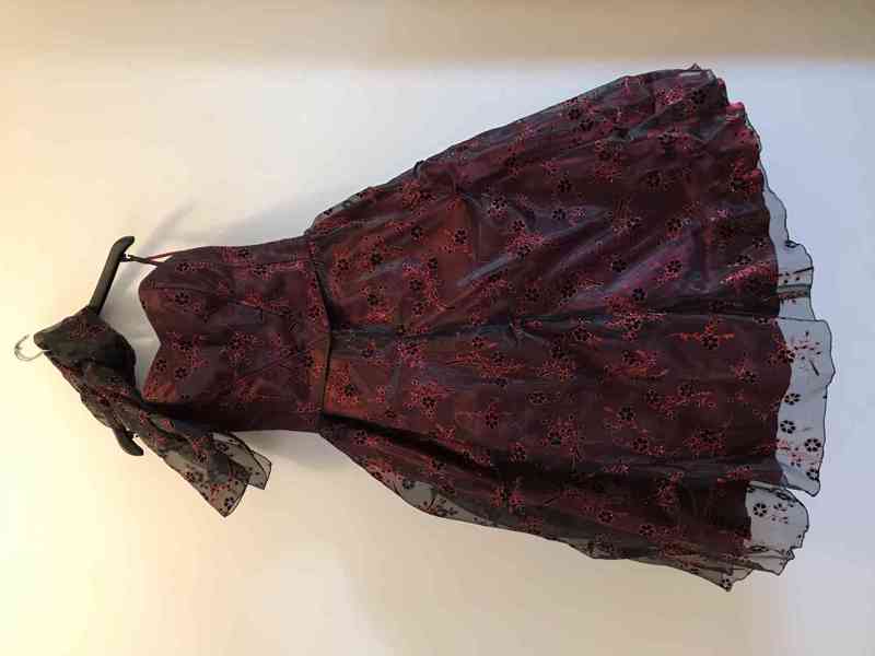 Plesové šaty - červené, vel. 42 (L-XL)