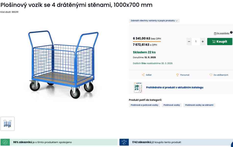 !!! Výprodej kanceláře / provozovny: Plošinový vozík 4500 Kč - foto 3