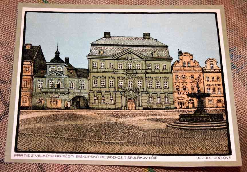 JINDŘICH VLČEK - HRADEC KRÁLOVÉ (17x bar. litografie, 1912)  - foto 8