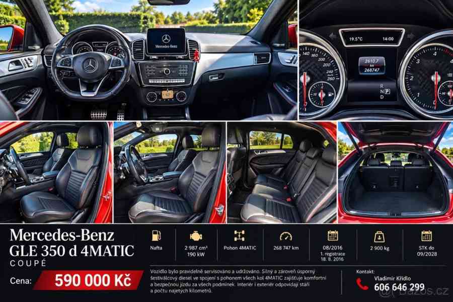 Mercedes-Benz GLE 3,0   350 d 4MATIC Coupé | 190 kW - foto 2