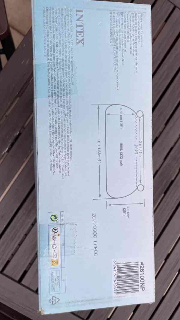 Dětský bazén Intex, nepoužitý 1,83cm x 51cm - foto 4