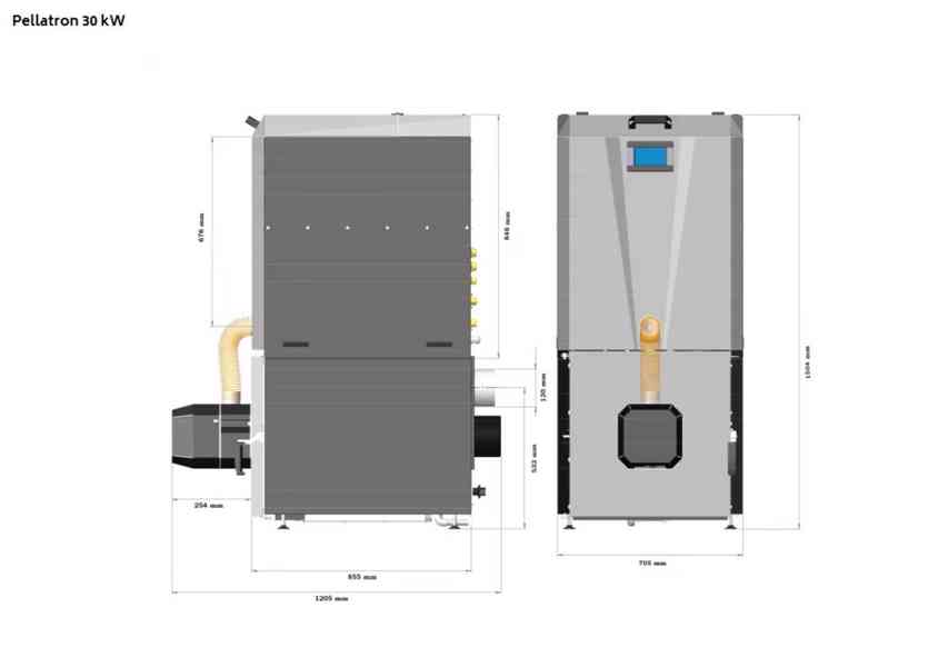 Kotel na pelety vybavený samočistícím hořákem  30 kW - foto 2