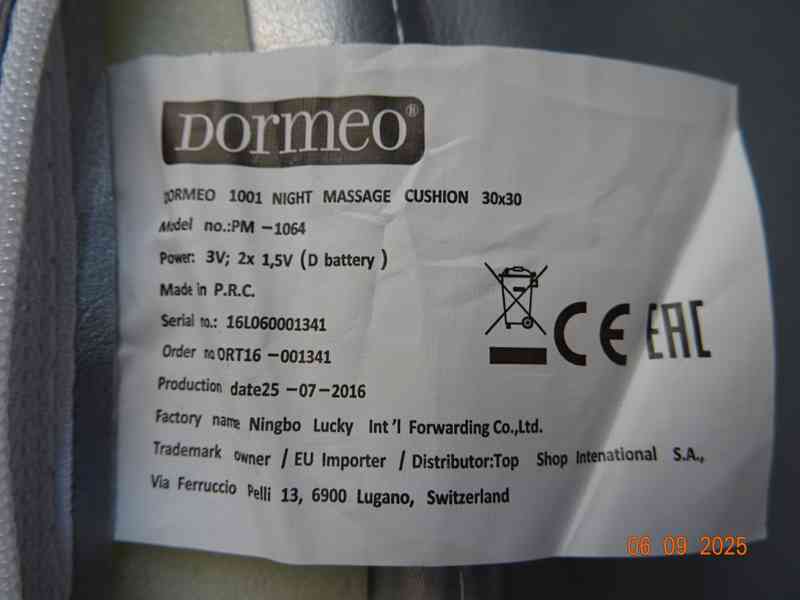 MASÁŽNÍ POLŠTÁŘEK (DORMEO) - foto 6