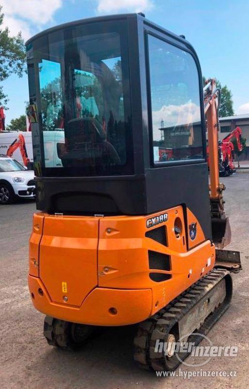 zánovní mini bagr CASE CX18 B S2, rok 2016, jen 988 hodin! - foto 3