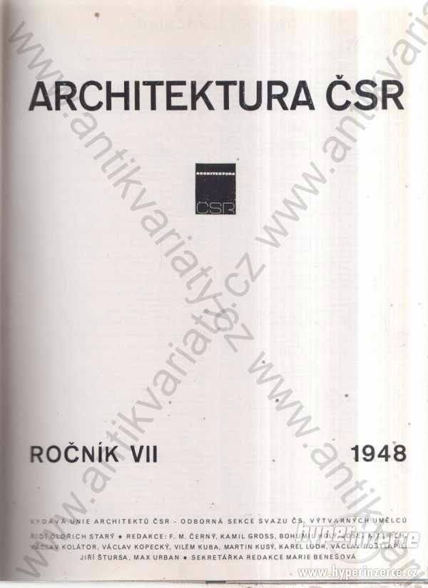Architektura ČSR, Ročník VII. 1948 Oldřich Starý - foto 1