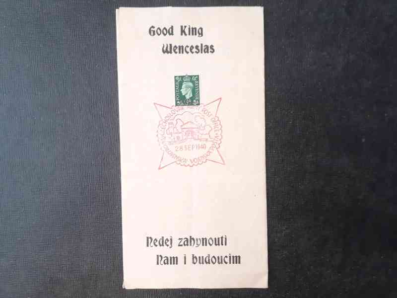 Svatováclavský chorál - leták čs. vojenská pošta 1940