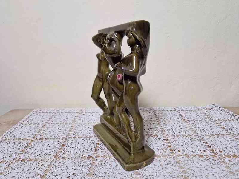 Málo vídaná Plastika Reliéf Akt Tři Grácie Paridův Soud Jiho - foto 3