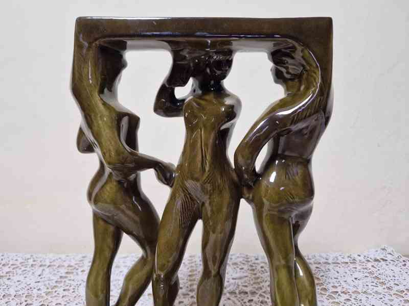 Málo vídaná Plastika Reliéf Akt Tři Grácie Paridův Soud Jiho - foto 5